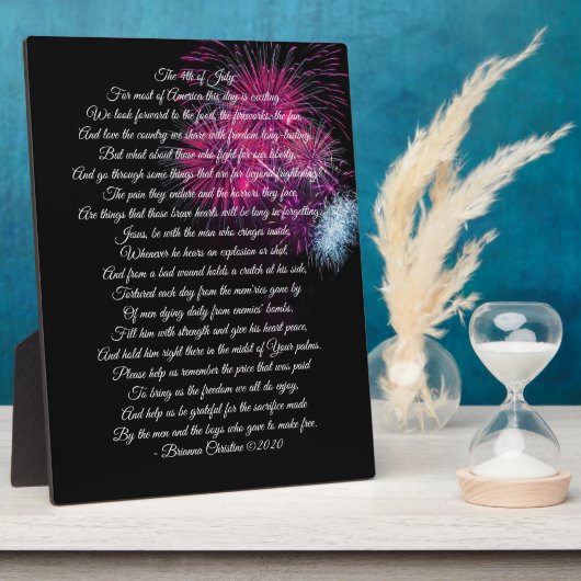 Veteran Poem Fotoplatte (Seite)