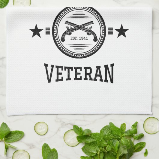 Veteran-Polizeibeamte Geschirrtuch (Gefaltet)