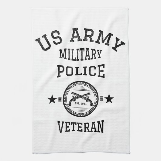 Veteran-Polizeibeamte Geschirrtuch (Vertikal)