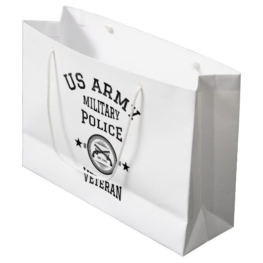 Veteran-Polizeibeamte Große Geschenktüte (Vorderseite Schrägansicht)