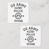 Veteran-Polizeibeamte Quadratische Visitenkarte (Vorne/Hinten)