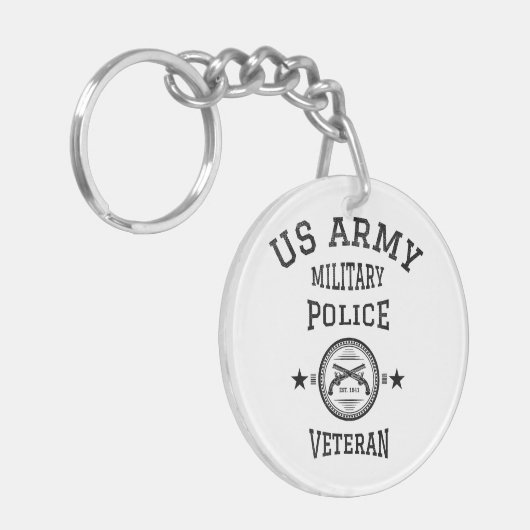Veteran-Polizeibeamte Schlüsselanhänger (Vorderseite links)