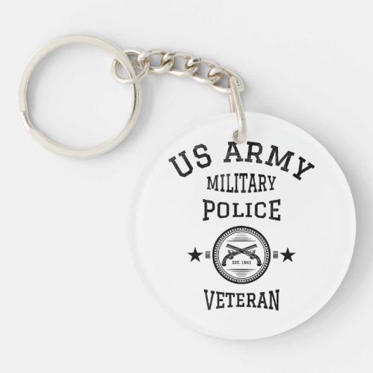 Veteran-Polizeibeamte Schlüsselanhänger (Vorderseite)