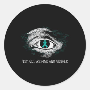 Veteran Ptsd Awareness Suicide Prevention Militär Runder Aufkleber