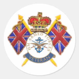 Veteran-Rundsticker Runder Aufkleber