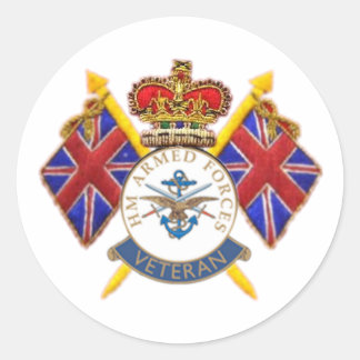 Veteran-Rundsticker Runder Aufkleber