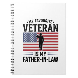 Veteran Schwiegervater Patriotisches Vintage-Zitat Notizblock