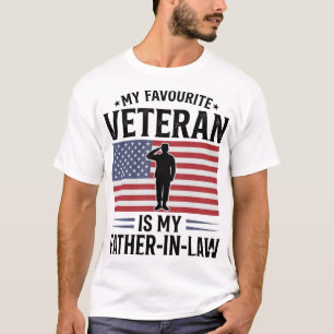 Veteran Schwiegervater Patriotisches Vintage-Zitat T-Shirt