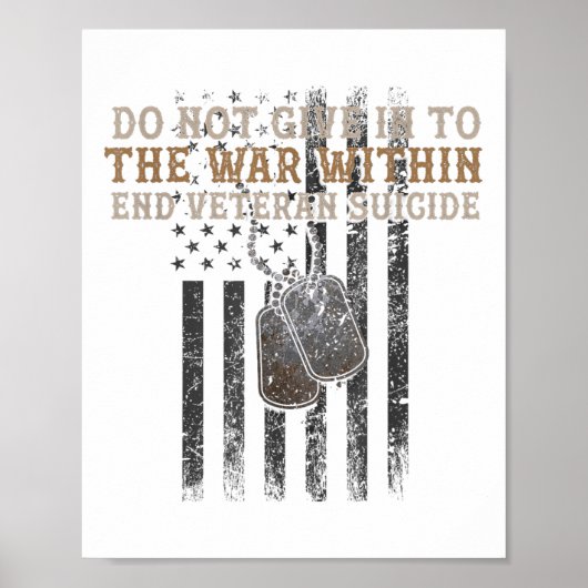 Veteran Selbstmordbewusstsein Der Krieg innerhalb Poster (Vorne)
