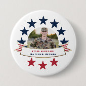Veteran Service Foto Red White Blue Button (Vorderseite)
