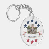 Veteran Service Foto Red White Blue Schlüsselanhän Schlüsselanhänger (Vorderseite links)