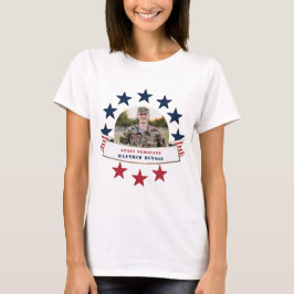 Veteran Service Foto Red White Blue T - Shirt