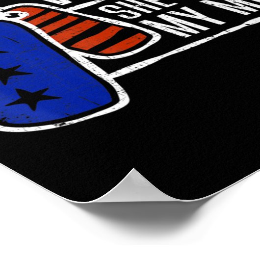 Veteran She's My Mama USA Flag Proud American Vete Poster (Ecke)