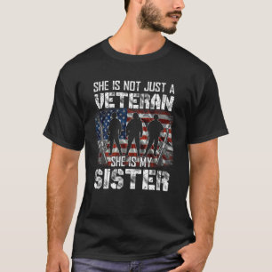 Veteran sie ist meine Schwester amerikanische Flag T-Shirt