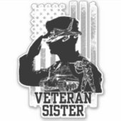Veteran Sister Aufkleber (Vorderseite)