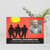 Veteran Soldiers Celebration of Life Einladung (Stehend Vorderseite)