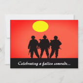 Veteran Soldiers Celebration of Life Gast Book Einladung (Vorderseite)