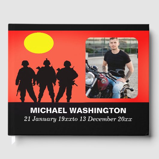 Veteran Soldiers Celebration of Life Gast Book Gästebuch (Vorderseite)