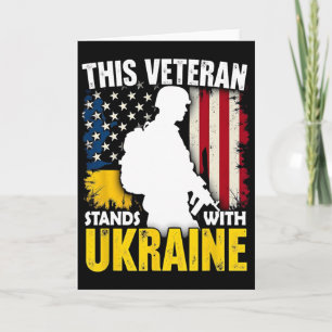 Veteran steht hinter der Ukraine - Patriotische am Karte