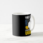 Veteran steht mit der Ukraine - Patriotische ameri Kaffeetasse (VorderseiteRechts)