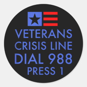 Veteran Suicide Awareness - 988 Shirt - Suizid Runder Aufkleber