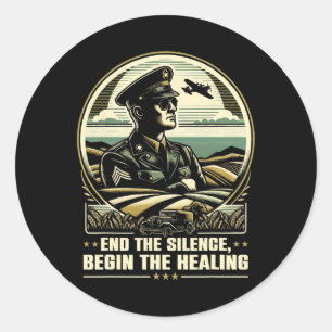 Veteran Suicide Awareness Mental Health Military S Runder Aufkleber