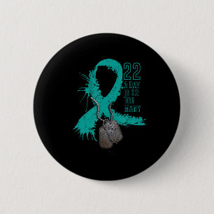 Veteran Suicide Bewusstsein Band 22 pro Tag ist 22 Button