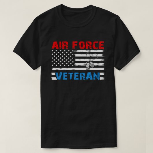 Veteran T - Shirt der US-Luftwaffe, amerikanischer (Design vorne)
