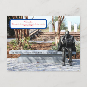 Veteran-Tag-Postkarte Postkarte