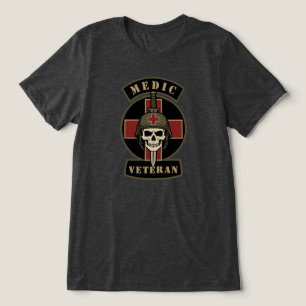 Veteran-Taktischer-Totenkopf des Sanitäters im Kam Tri-Blend Shirt