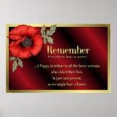 Veteran Tribute with Red Mohn Poster (Vorne)
