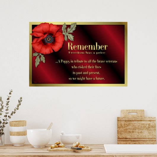Veteran Tribute with Red Mohn Poster (Küche)