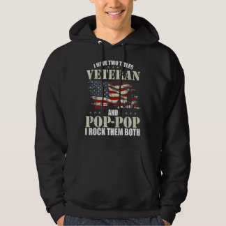 Veteran und Pop Pop und ich rocken sie beide Väter Hoodie