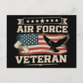 Veteran US Air Force American America Flag Postkarte (Vorderseite)