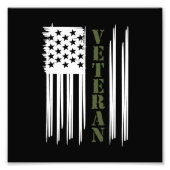 Veteran USA Flag Happy Veterans Day Support Fotodruck (Vorne)