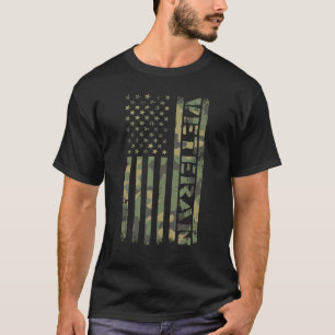 Veteran USA Tarnflagge Vintage-Tarnung Amerikanisc T-Shirt
