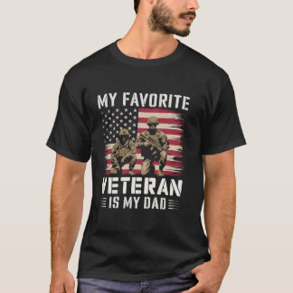 Veteran Vater Amerikanische Flagge Proud Militär K T-Shirt