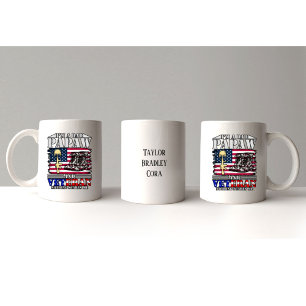 Veteran Vater Papaw Nothing Scares Me Customizable Tasse