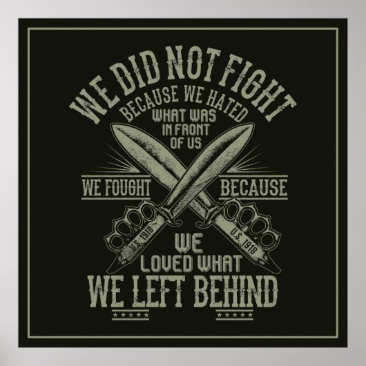 Veteran War Poster (Vorne)