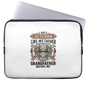 Veteran wie mein Vater Großvater vor mir Desig Laptopschutzhülle