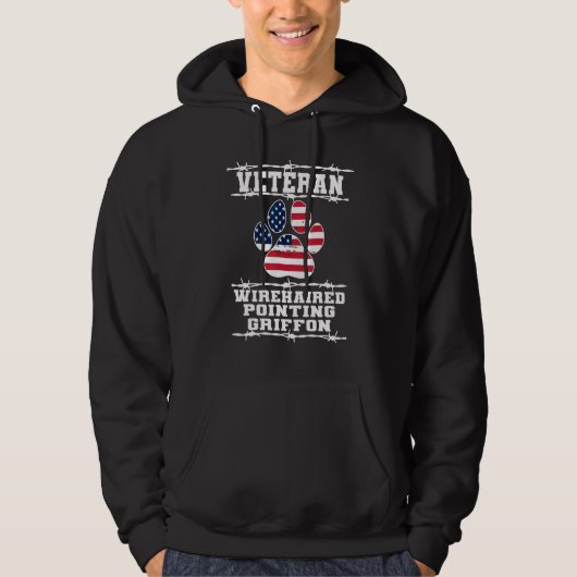 Veteran Wirehaired Pointing Griffon Retired Dog Hoodie (Vorderseite)
