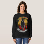 Veteran Woman und ihr Hund: Pawsitiv unaufhaltsam Sweatshirt (Vorne ganz)