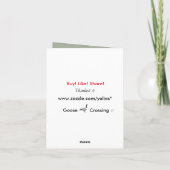 Veterane danken Ihnen zu kardieren Dankeskarte (Rückseite)