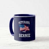 VETERANE FÜR BERNIE-SANDPAPIERSCHLEIFMASCHINEN TASSE (Vorderseite Links)