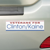 Veterane für Clinton/Kaine 2016 Autoaufkleber (Auf Auto)