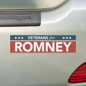 Veterane für Mitt Romney Ryan Autoaufkleber 2012 (Auf Auto)