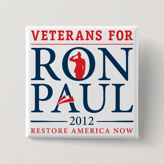 Veterane für Retro Knopf Ron Pauls Button (Vorderseite)