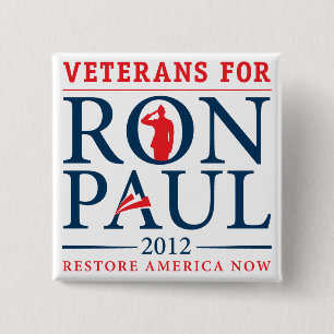 Veterane für Retro Knopf Ron Pauls Button