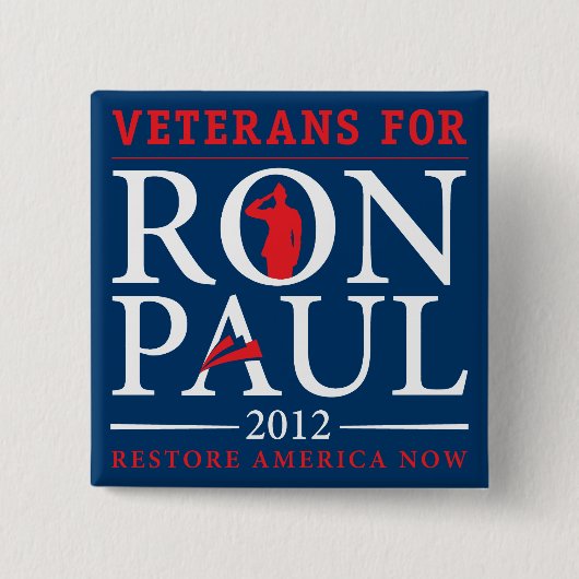 Veterane für Retro Knopf Ron Pauls Button (Vorderseite)