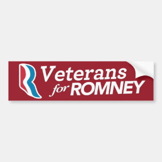 Veterane für Romney Autoaufkleber
